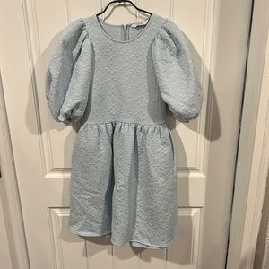 & other stories quilted light blue dress